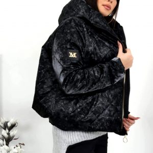 MKK bei MIMI Jacke Schwarz Grau Meliert Onsize